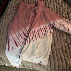 Torrid Pink and White Tie-Dye Joggers